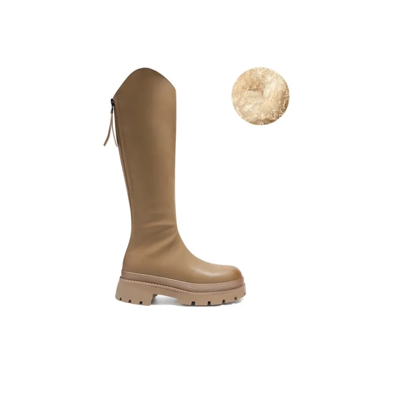 ZHR Knee-High Knight Boots 4cm Women's-24