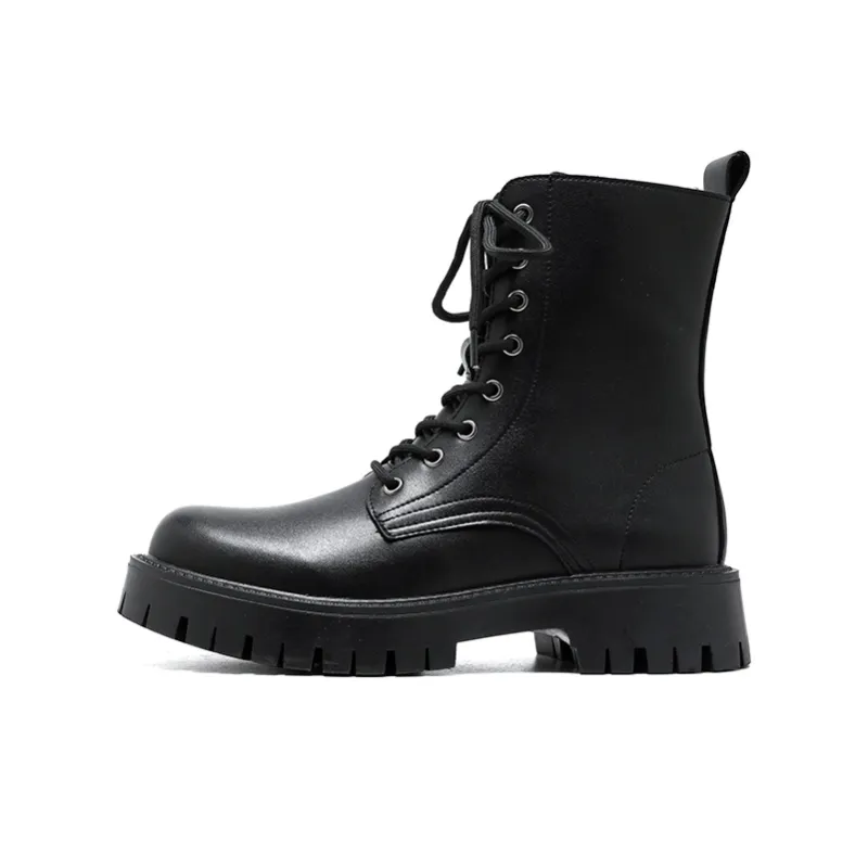 JKEM Martin Boots Men Black/White/Brown-0