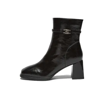 BASTO Ankle Boots Women's Black/Burgundy/Brown/Beige