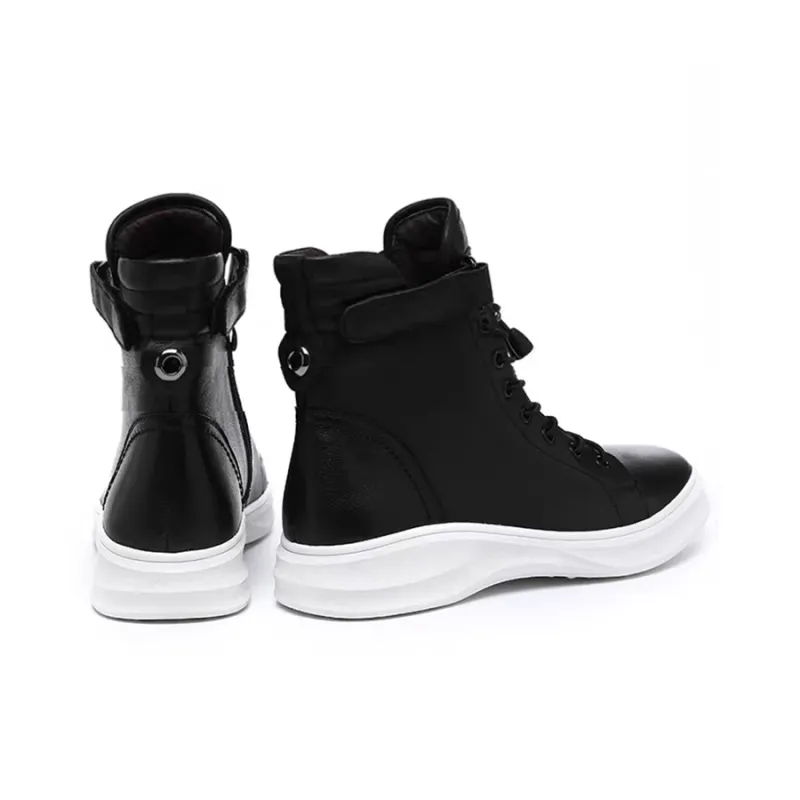 YEDANI Ankle Boots 4cm Men's 0Black With White Sole-3