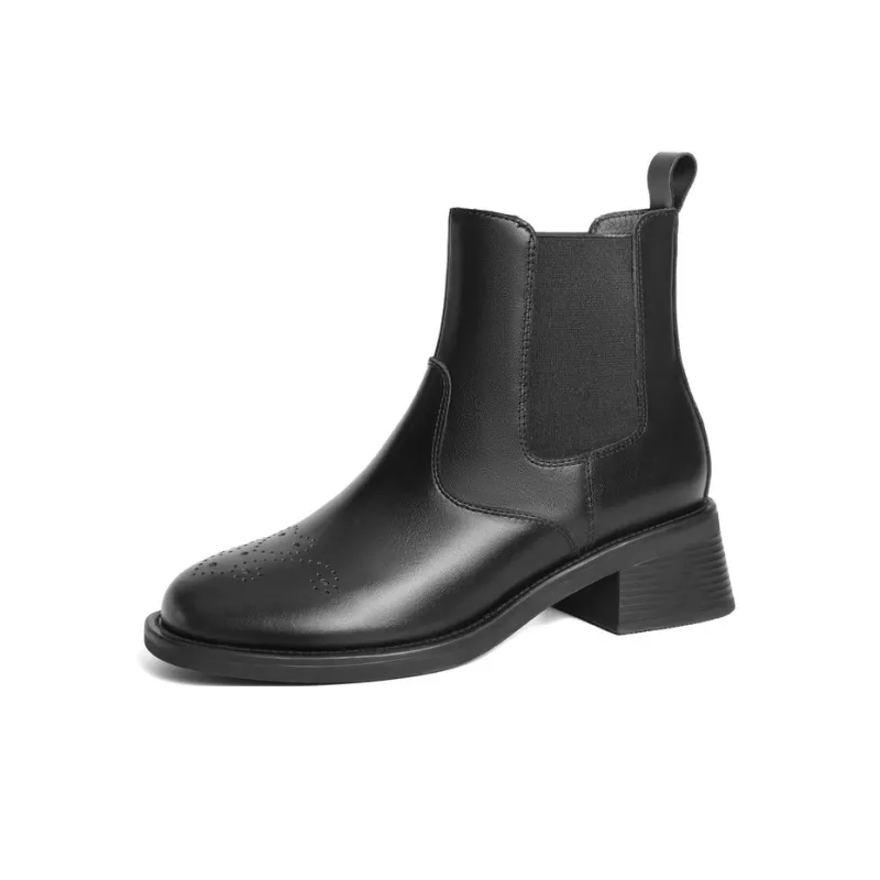 BELLE Short Chelsea Boots 4cm Women's Black-1