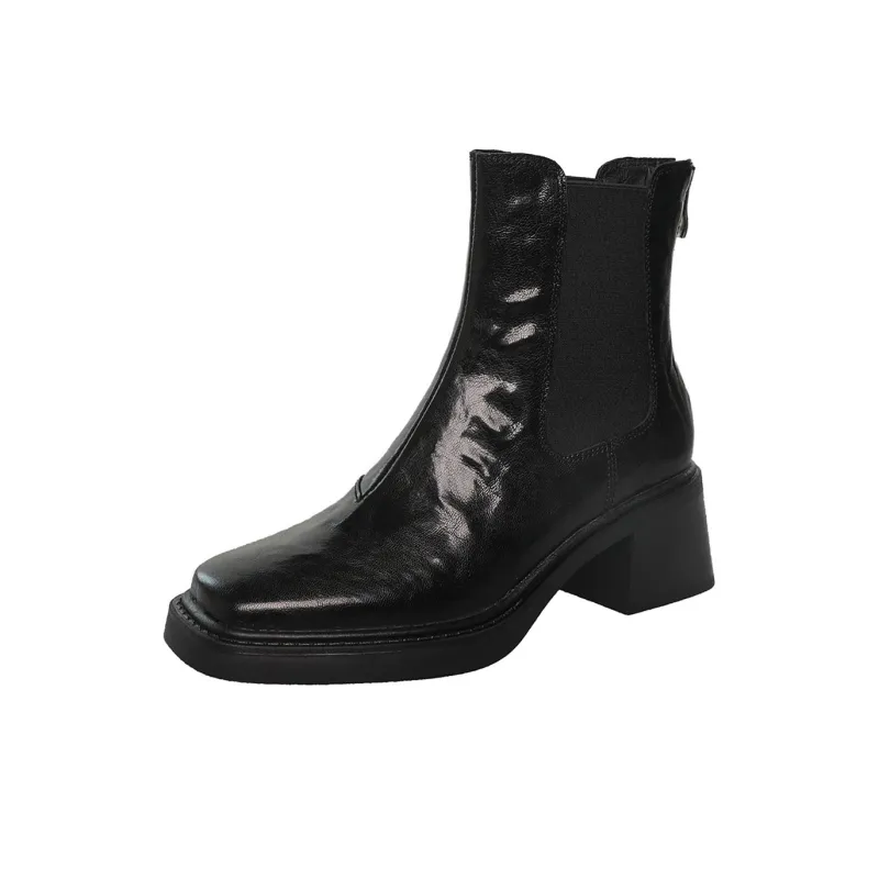 Bai Shiting Short Chelsea Boots 5.5cm Women's-0