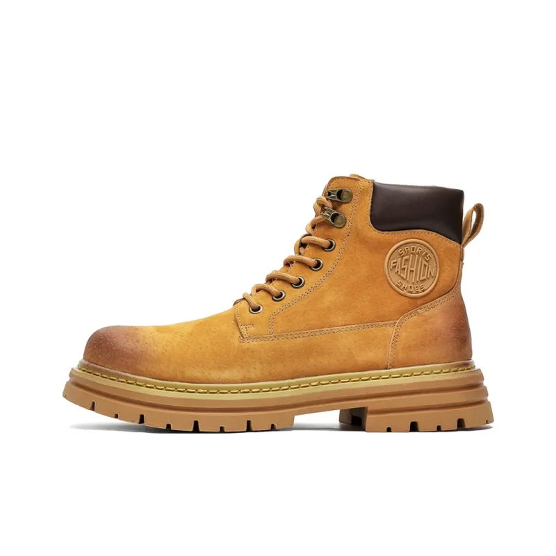 YUZHAOLIN Short Martin Boot Medium Heel Men's-0