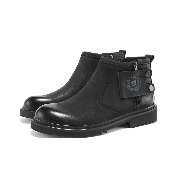HANG TEN Ankle Boots Men Sub Sauce Black/Cambridge Brown/-1