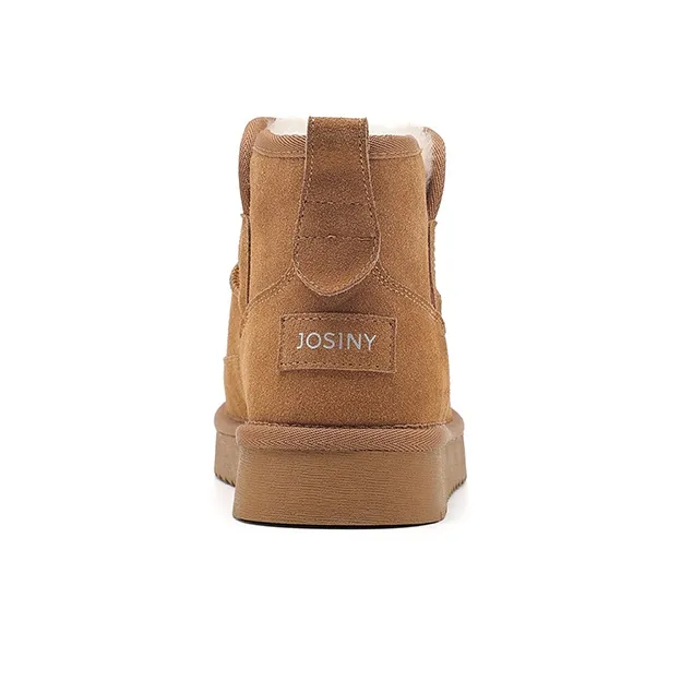 JOSINY Warm Wear-Resistant Height Increasing Slip-Resistant Short Snow Boots Men's-4
