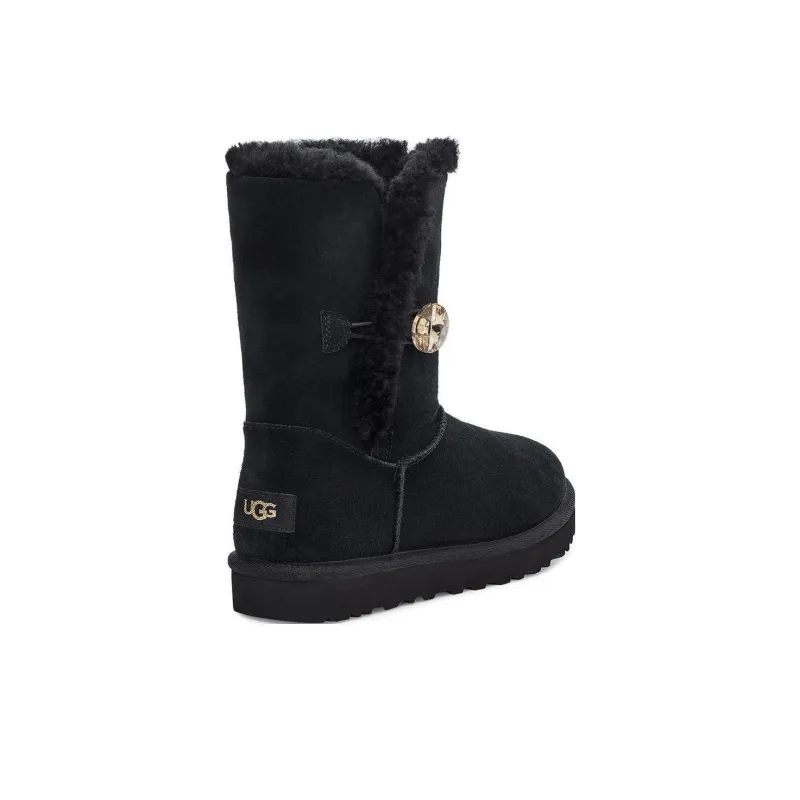 UGG Bailey Button Gold Bling Boot 'Black' Women's-8