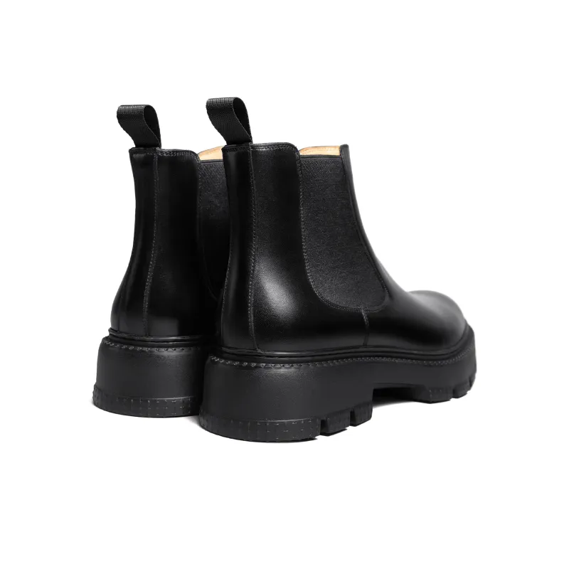 THOM WILLS Short Chelsea Boots Men's Black-3