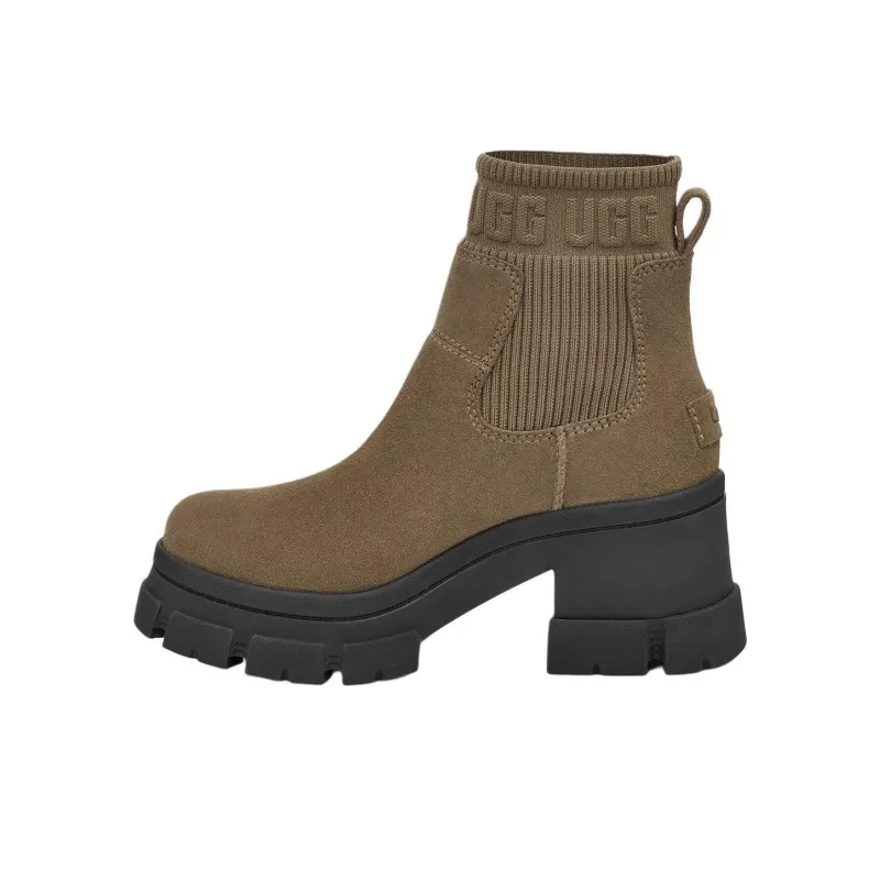 UGG Short Chelsea Boots 7.62cm Women's Walnut Wood Color-0