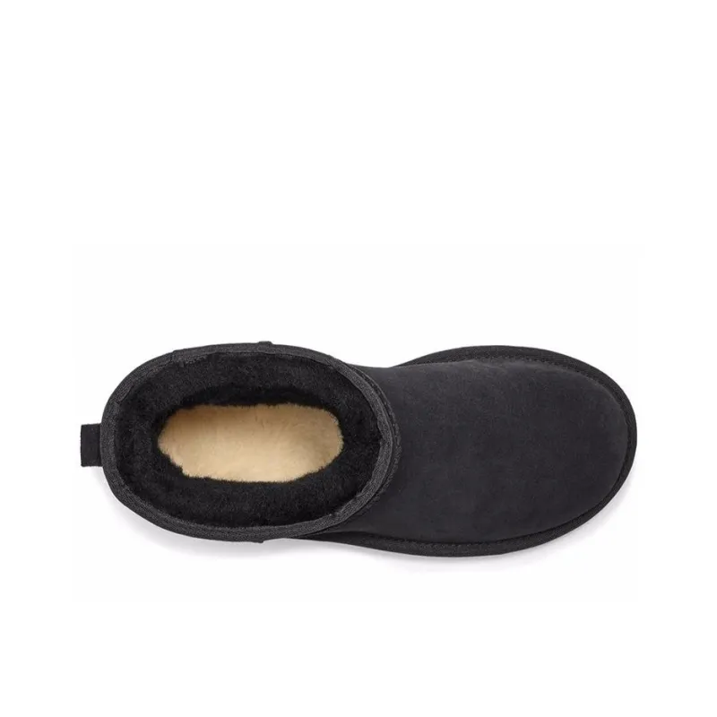 UGG Classic Mini UGG Rubber Logo 'Black' Women's-3