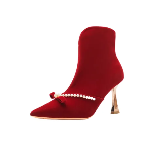 ABCFJG Ankle Boots 8cm Women's Red