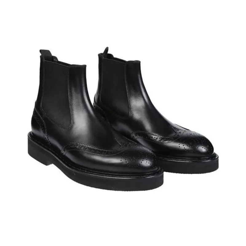 PREMIATA Short Chelsea Boots Men's Black-4