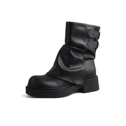 DOLIN COLLECTION Platform Hot Girl Leggings With Stacked Boots Ankle Boots Women's