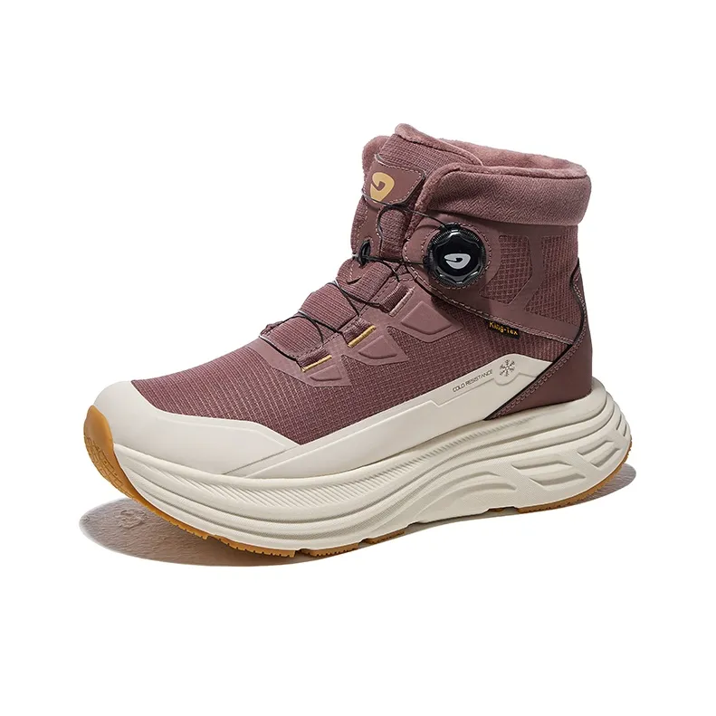 HOT POTATO Cushioning Height Increasing Slip Resistant Short Snow Boots Women's Red Coffee-2
