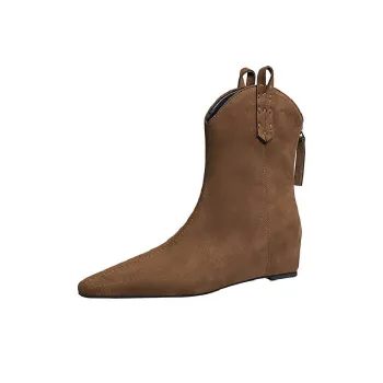BIGTREE Ankle Boots Women's Dark Brown, Black