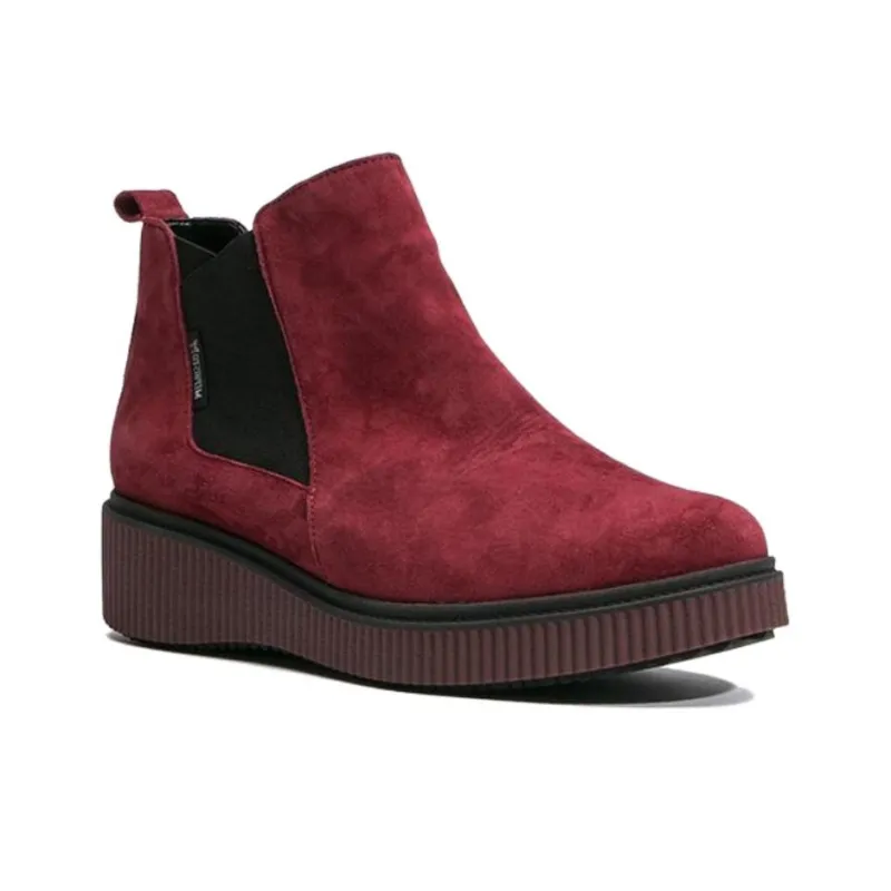 MEPHISTO Ankle Boots 4cm Women's Burgundy-1
