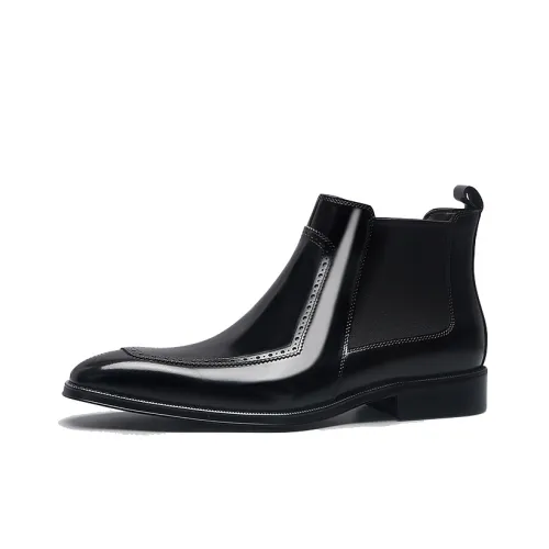 Bansley Chelsea Boots Men Gold Polished
