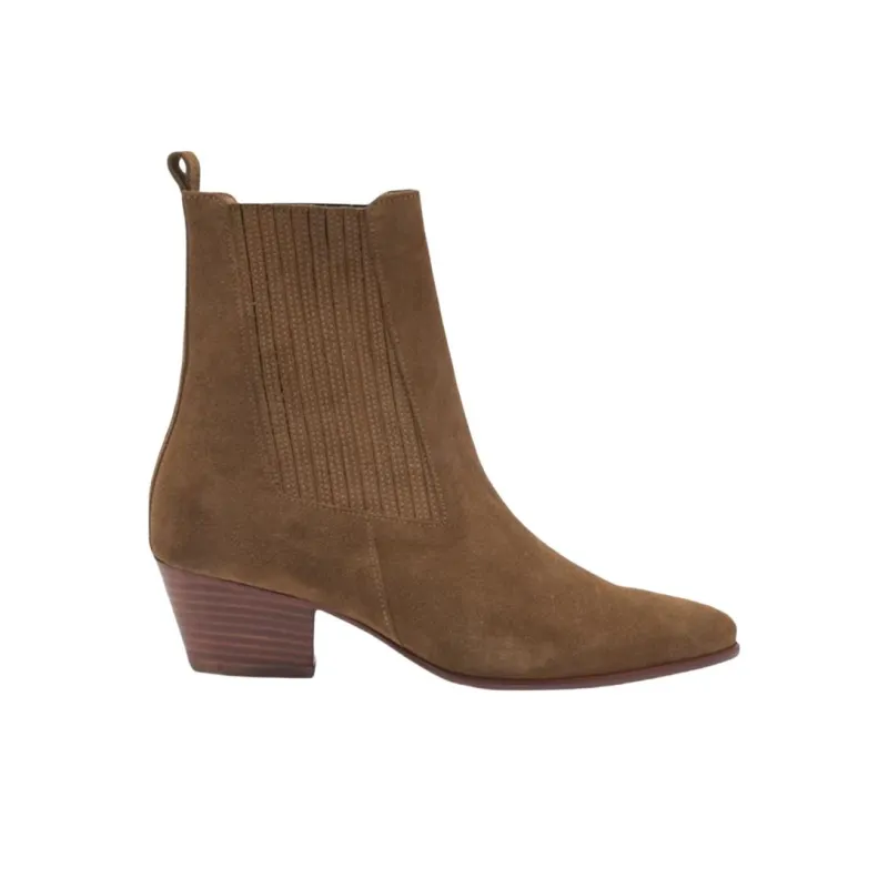 Sandro Short Chelsea Boots Women's Brown-1