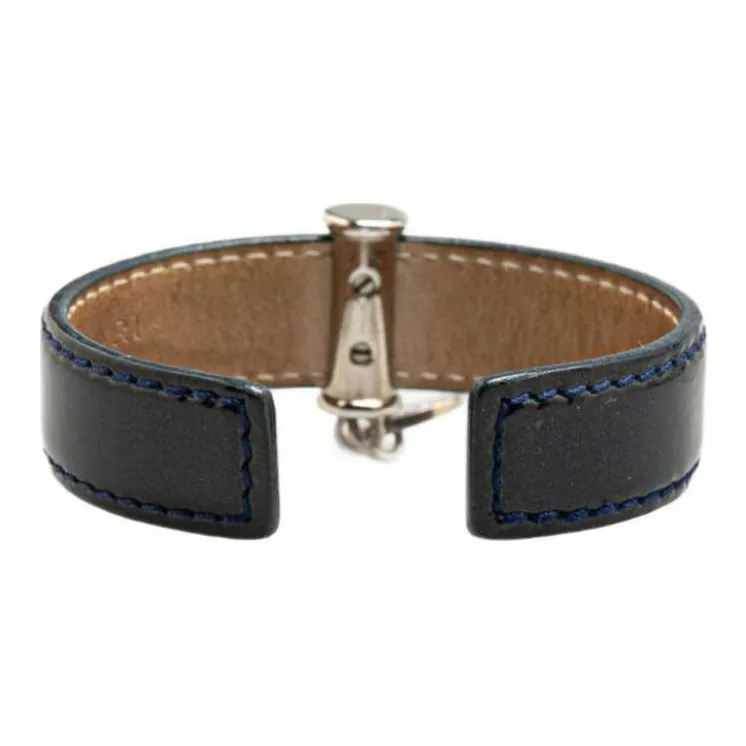 BVLGARI 20th Century BVLGARI BVLGARI Leather Cuff Costume Bracelet-2