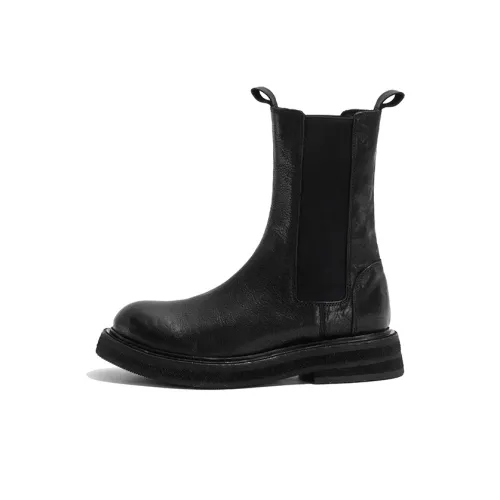Old Meow 19cm Height Increasing Platform Chelsea Boots 4cm Women's Black