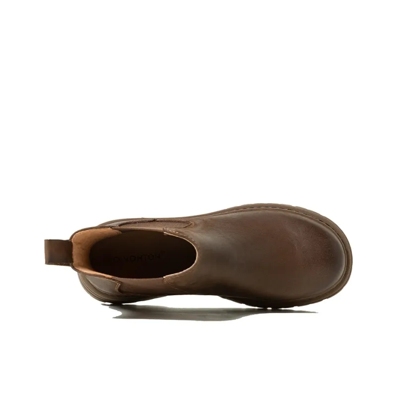 Q.VONTON Chelsea Boots Women's Dark Brown-2