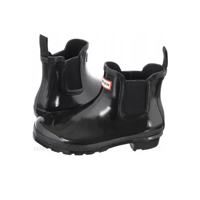HUNTER Ankle Length Chelsea Boots Women's Black-4