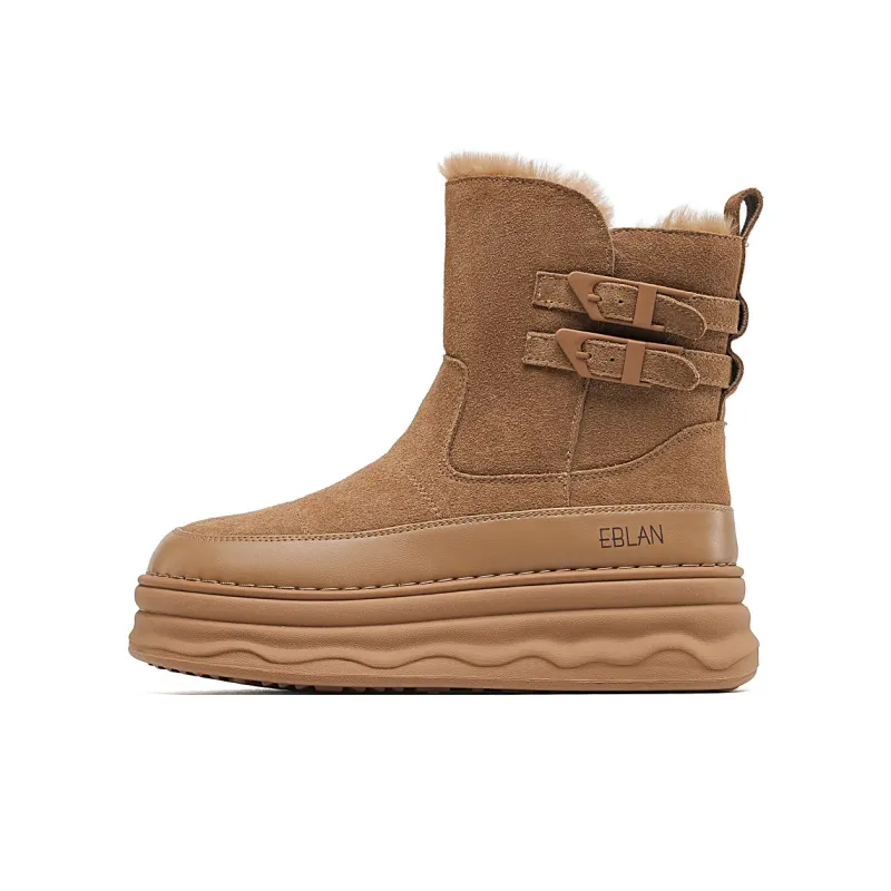 EBLAN Snow Boots Women's Camel-0