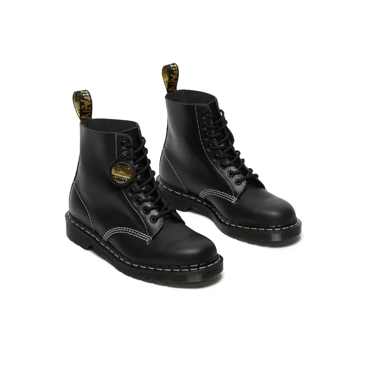 Dr. Martens Dr.Martens 1460 Pascal Made In England Cavalier Leather Lace Up Boots 'Black Cavalier'-2
