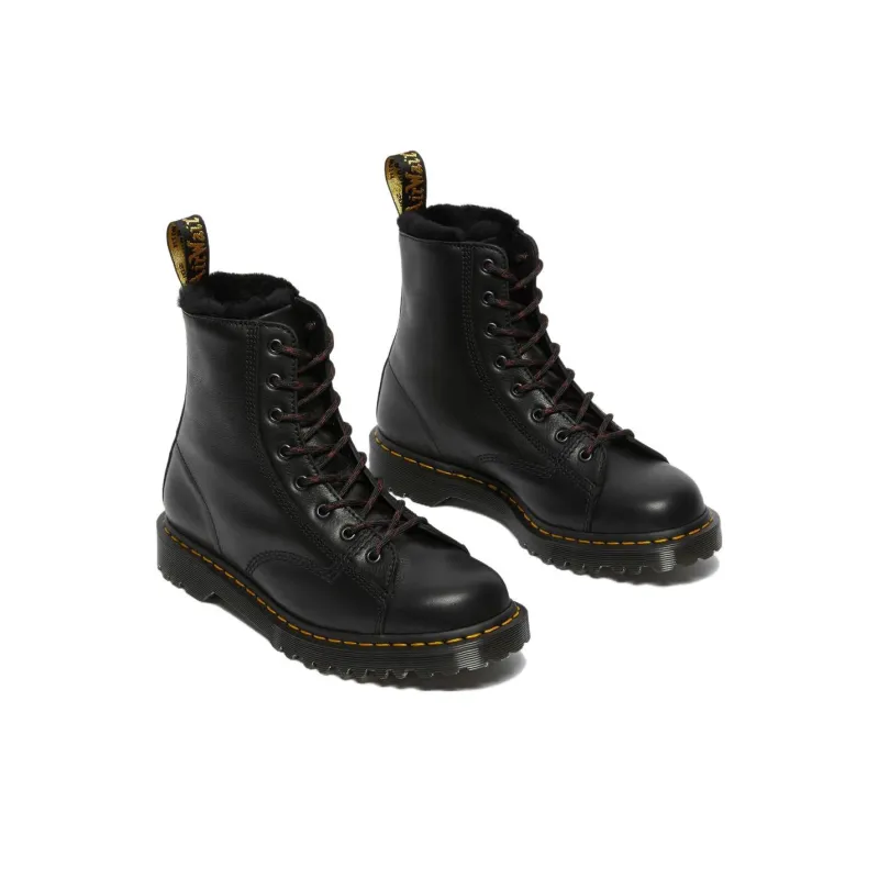 Dr.Martens Barton Shearling Lined Leather Ankle Boots 'Black' Women's-2