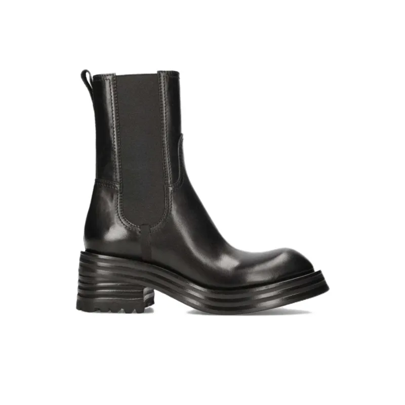 PREMIATA Gaucho Nero + Heidi Crew Chelsea Boots 6.5cm Women's Black-1