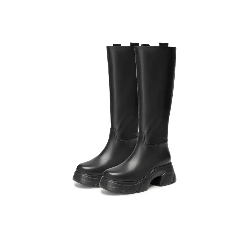 Staccato Knee high Boots Women's Cool And Stylish Black-3