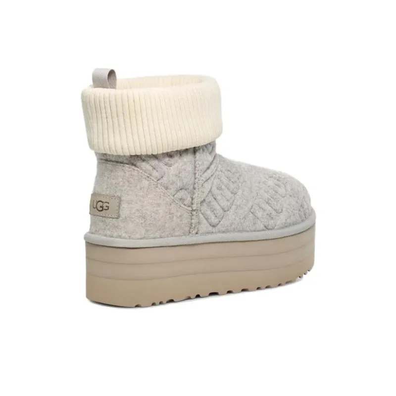 UGG Classic Mini Platform Felted Boot Grey Women's-3