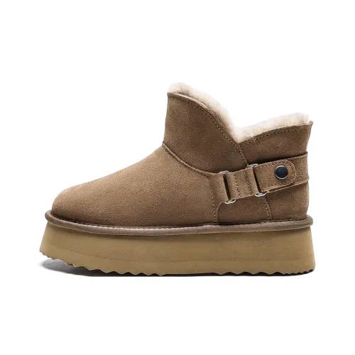 EBLAN Warm Slip Resistant Ankle Length Snow The Boots Women's Olive