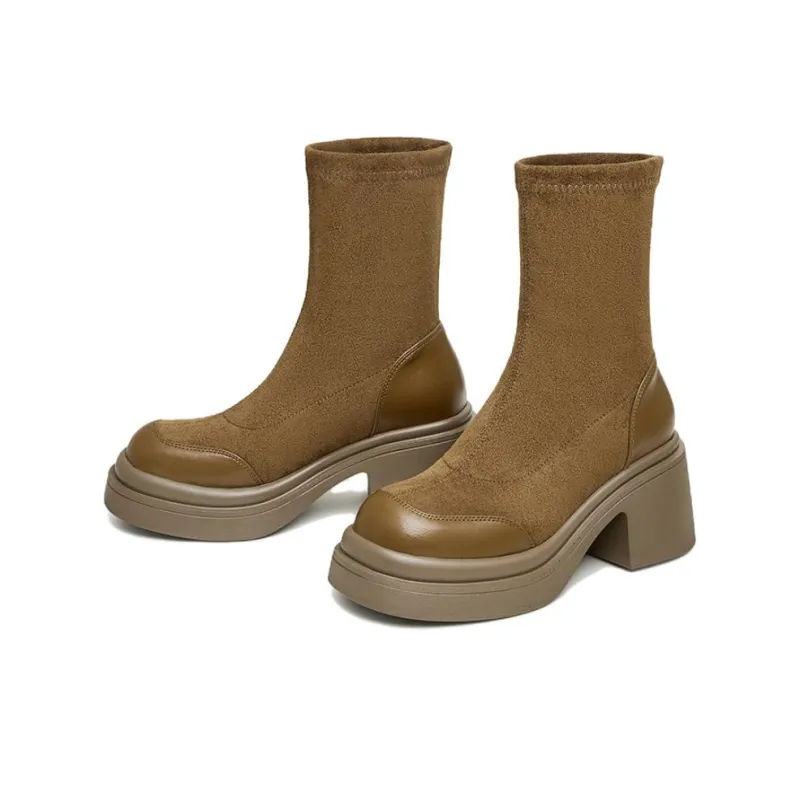 TATA Ankle Boots Women's Black/Brown-9