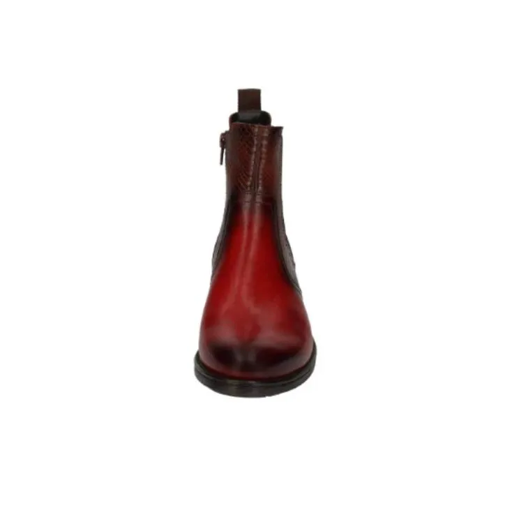 Bugatti Short Chelsea Boots Women's Red-3