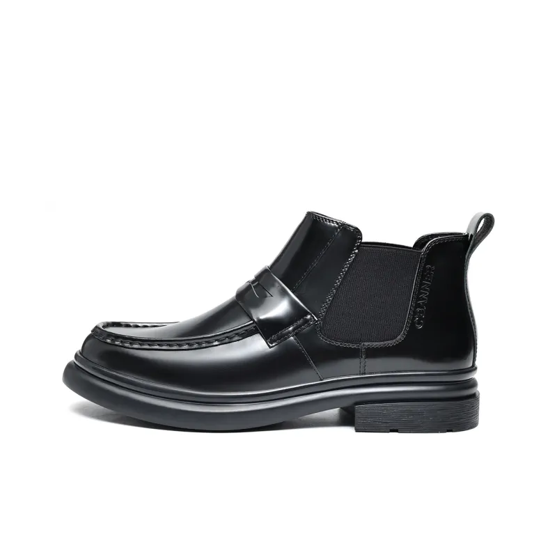 C°BANNER Ankle Length Chelsea Boots Men's Black-0