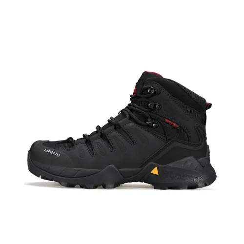 HUMTTO Wear Resistant Cushioning Slip Resistant Short Snow Boots Men's Black Red