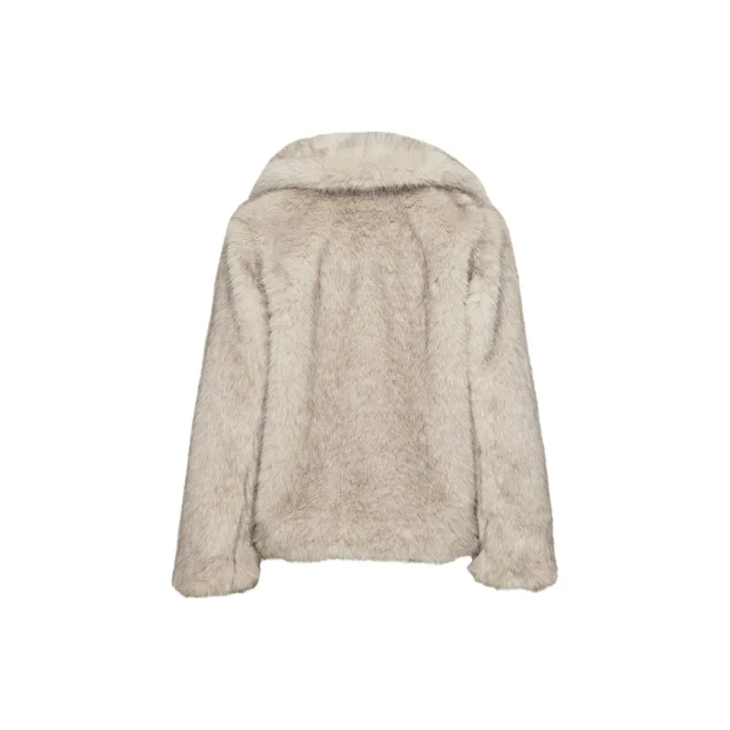 ARITZIA FW24 Ten Banter Coat Real Faux Fur Coats Women's BEIGE/Light Brown-1