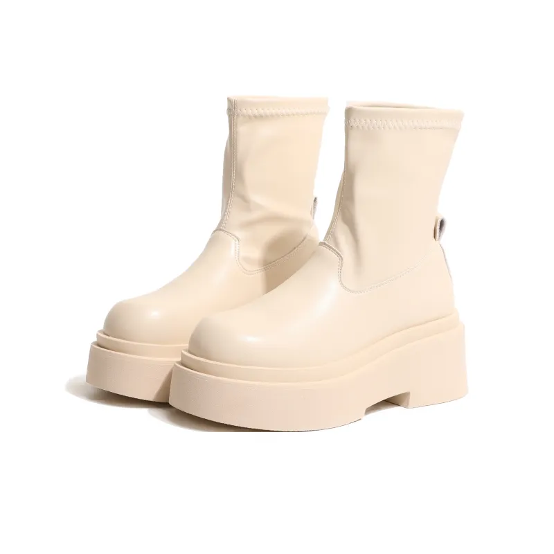 Moon Veil Ankle Boots Women's Black/Beige-2