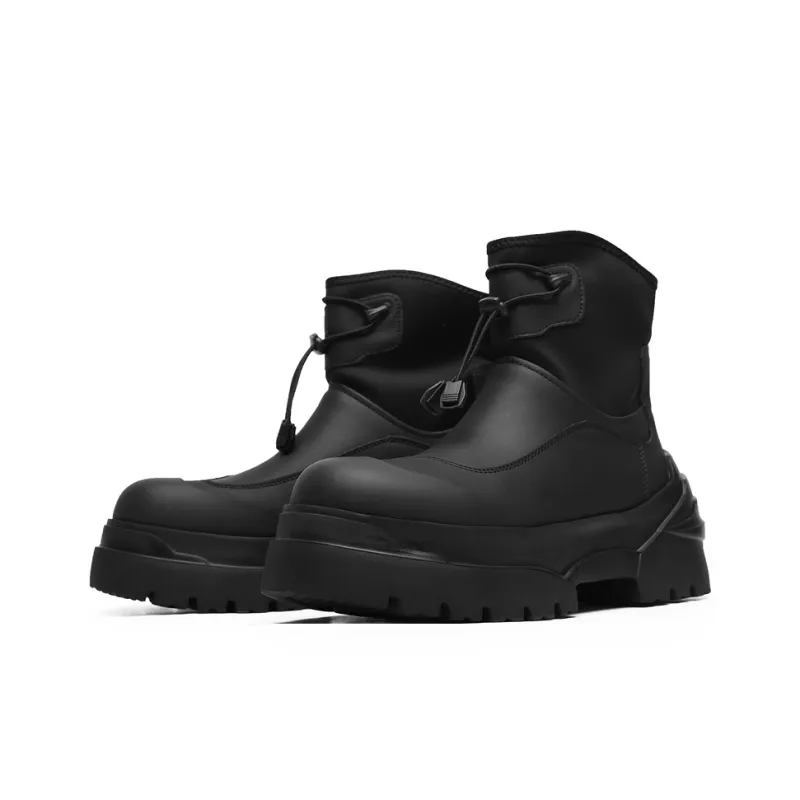 WEISHIBANGWEI Ankle Boots Men's Black-3