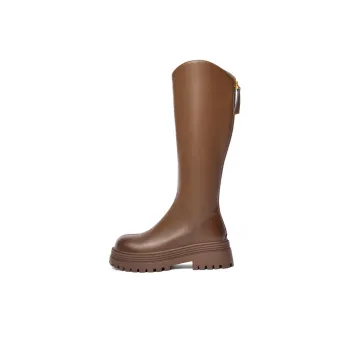 BELLE Knee-high Boots 5.5CM Women's Black Ecru Brown Green