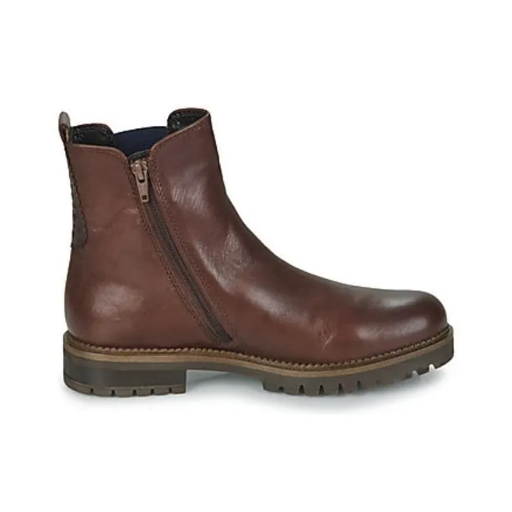 Gabor Short Chelsea Boots 3cm Women's Brown-1