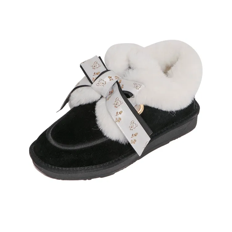 Disney x GRACEGIFT Warm Ankle-Length Snow Boots Women's Black-2