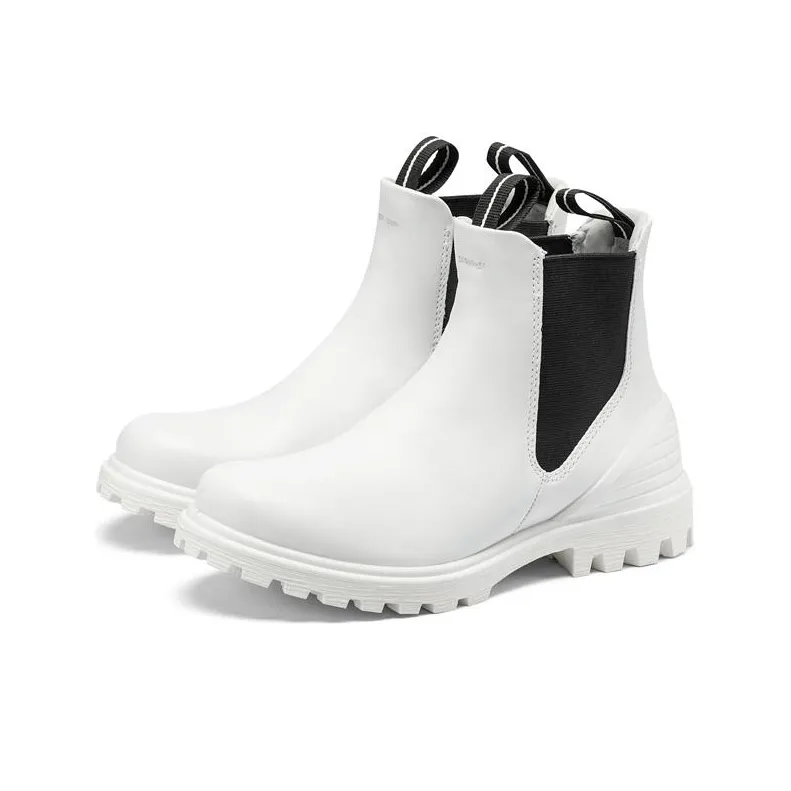 Ecco Short Chelsea Boots Women's White-1
