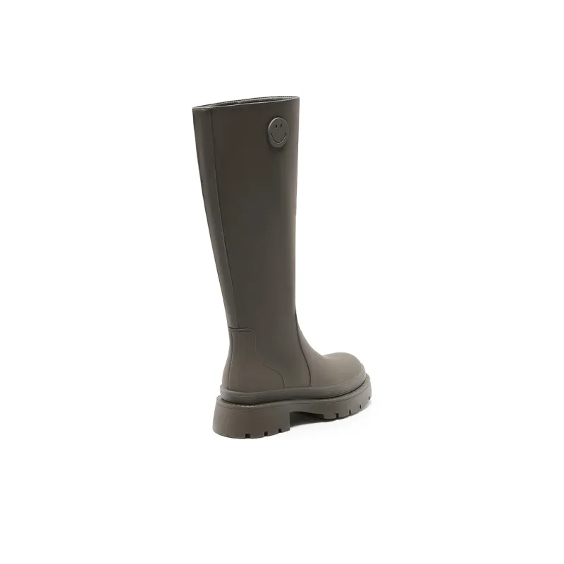 SMILEY Knee-high Boots Women's Green-3