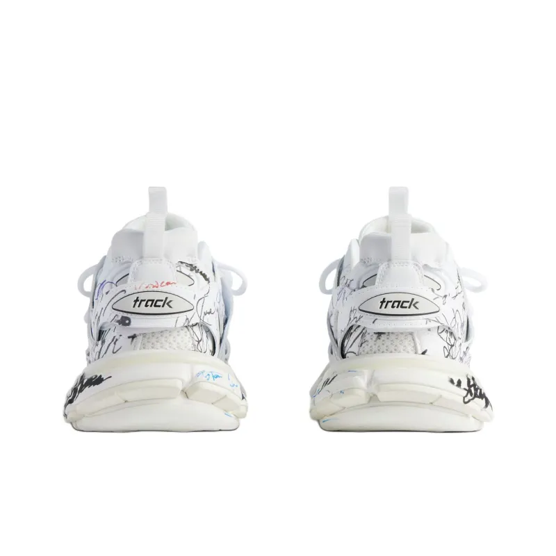 Balenciaga Track Low Top Casual Shoes Men's White-4
