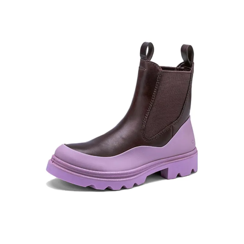 Ecco Short Chelsea Boots 4cm Women's Purple-2
