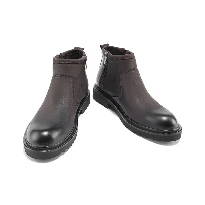 HANG TEN Ankle Boots Men Sub Sauce Black/Cambridge Brown/-9