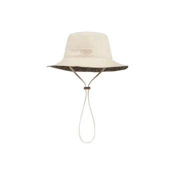 FENDI Cotton Bucket Hats Kids' Light Brown