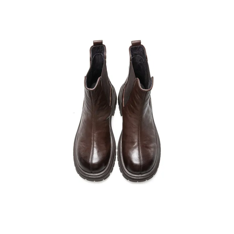 KANGNAI Crew Chelsea Boots Women's Black-7