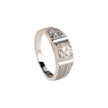 Stone On The Line S925 Silver Rings Men's
